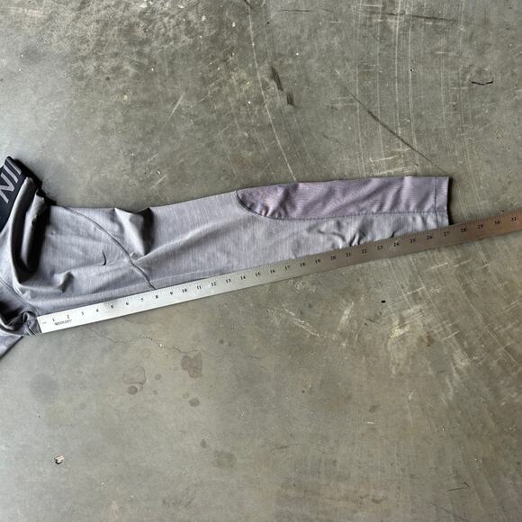 Nike Pro Dri-Fit Leggings Women's M Gray Elastic Waist Pull on Workout Yoga Gym - Picture 6 of 9